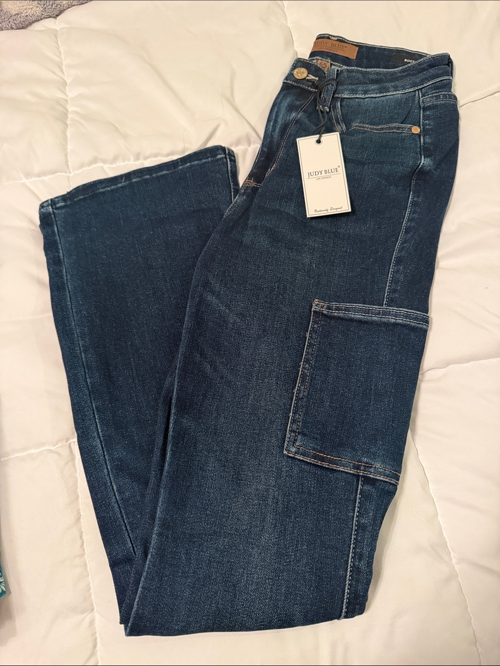 Judy Blue Indigo Straight Leg Carpenter Jeans 1/25